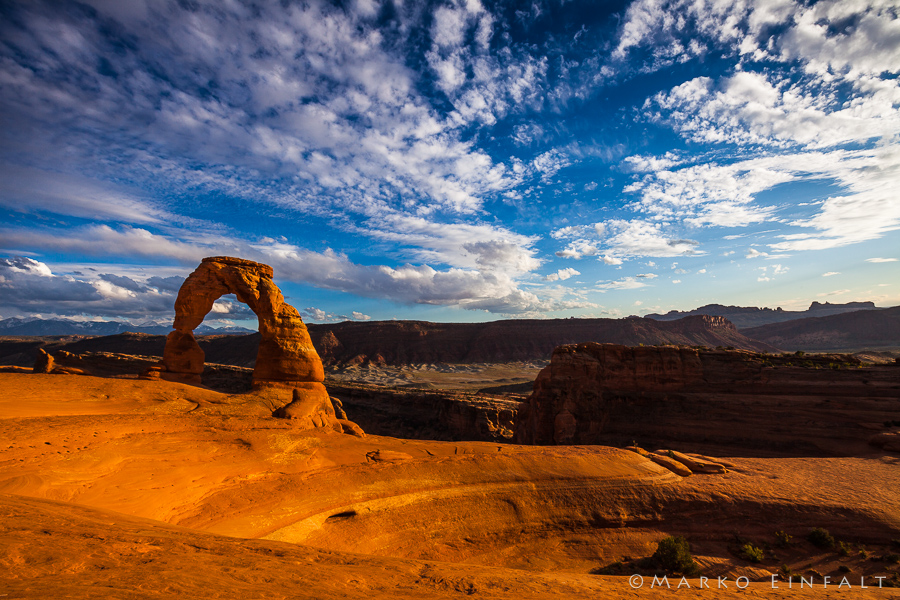 Sunset at Delicate Arch in Arches National Park
